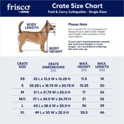 Frisco Heavy Duty Fold & Carry Single Door Collapsible Wire Dog Crate -Frisco 109783 PT2. AC SS1800 V1667228771