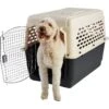 Frisco Plastic Dog & Cat Kennel, Almond & Black -Frisco 120138 MAIN. AC SS1800 V1569020595