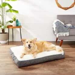 Frisco Plush Pillow Cat & Dog Bed W/ Removable Cover