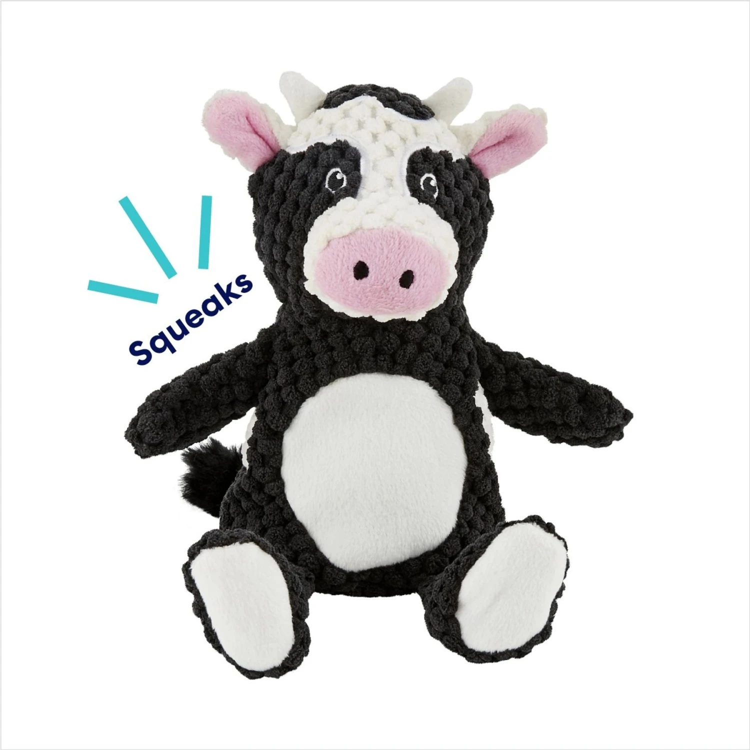 Frisco Cow Textured Plush Squeaky Dog Toy 5 Frisco Cow Textured Plush Squeaky Dog Toy - Image 3