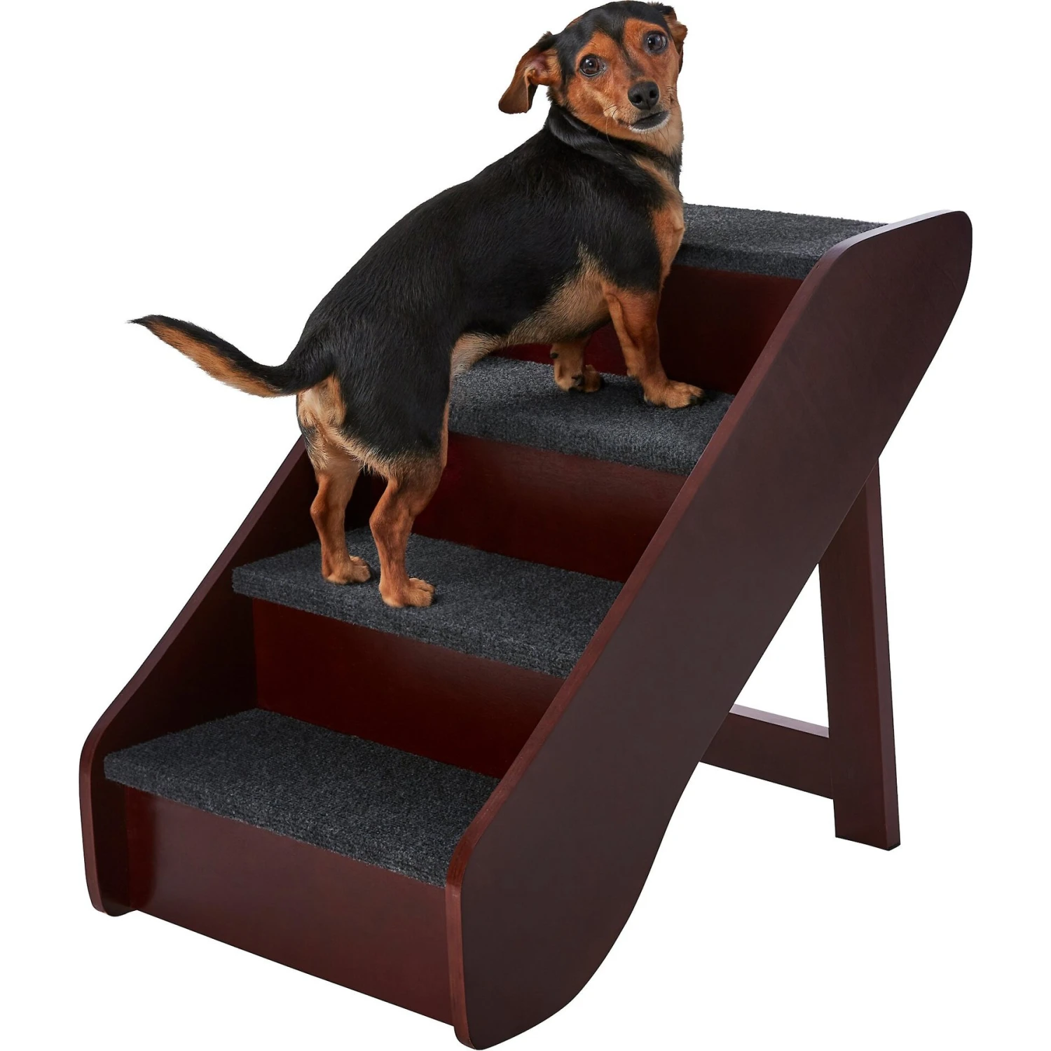 Frisco Deluxe Foldable Wooden Carpeted Cat & Dog Stairs 6 Frisco Deluxe Foldable Wooden Carpeted Cat & Dog Stairs - Image 4
