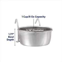 Frisco Stainless Steel Kennel Bowl Dog & Cat Bowl -Frisco 159871 PT1. AC SS1800 V1692728193