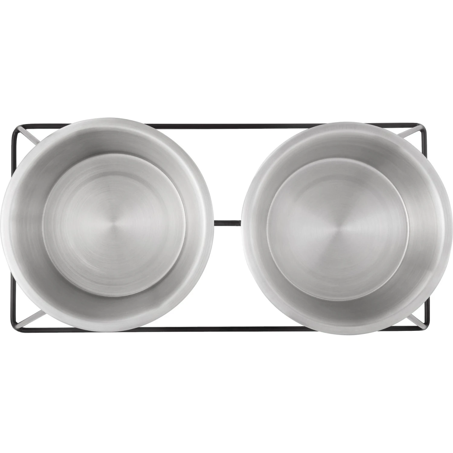 Frisco Pyramid Elevated Stainless Steel Double Diner Dog & Cat Bowl 4 Frisco Pyramid Elevated Stainless Steel Double Diner Dog & Cat Bowl - Image 2