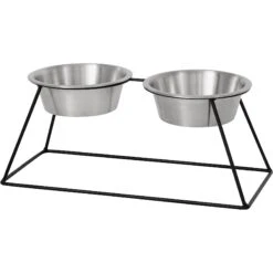 Frisco Pyramid Elevated Stainless Steel Double Diner Dog & Cat Bowl 8 Frisco Pyramid Elevated Stainless Steel Double Diner Dog & Cat Bowl -Frisco 159884 PT2. AC SS1800 V1583424781
