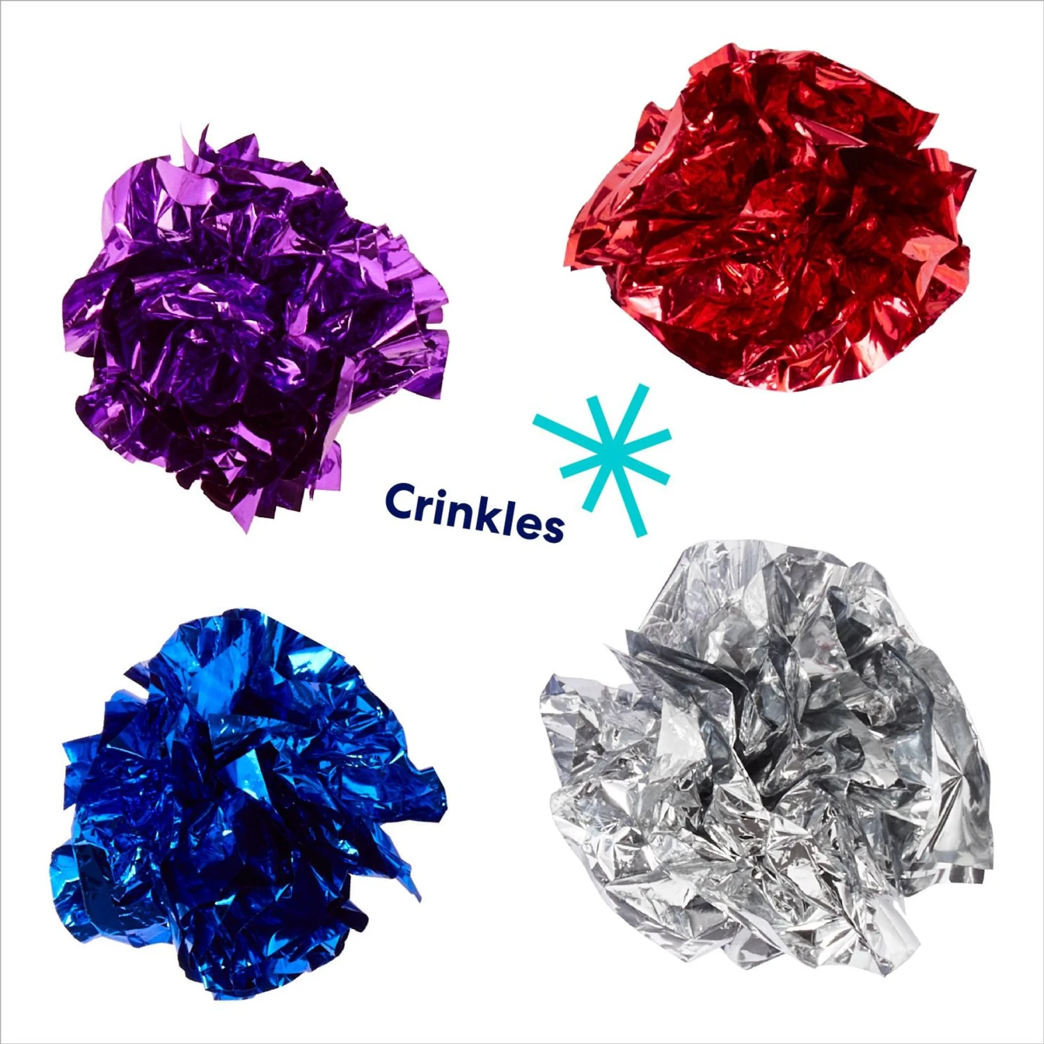 Frisco Colorful Crinkle Ball Cat Toy 5 Frisco Colorful Crinkle Ball Cat Toy - Image 3