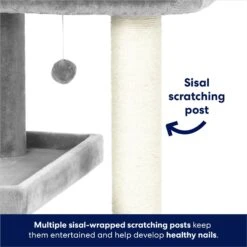 Frisco 42-in Heavy Duty Faux Fur Cat Tree & Condo -Frisco 169398 PT3. AC SS1800 V1667228362