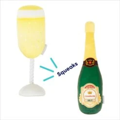 Frisco Champagne & Flute Plush Squeaky Dog Toy 10 Frisco Champagne & Flute Plush Squeaky Dog Toy -Frisco 183243 PT2. AC SS1800 V1695748473