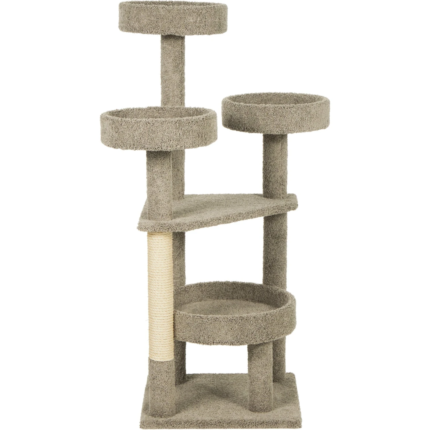 Frisco 65-in Real Carpet Scratch And Lounge Cat Tree 5 Frisco 65-in Real Carpet Scratch And Lounge Cat Tree - Image 3