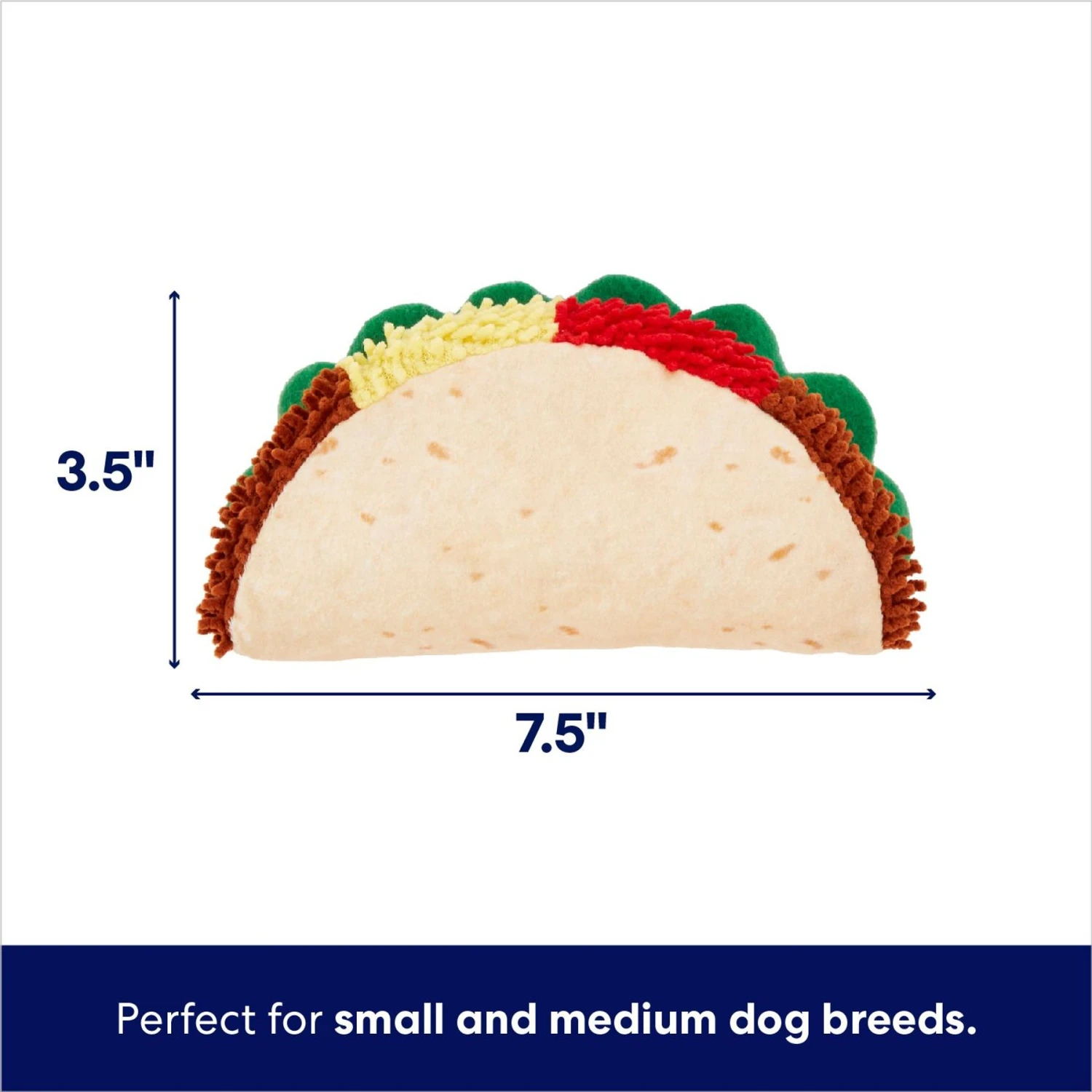 Frisco Taco Plush Squeaky Dog Toy 4 Frisco Taco Plush Squeaky Dog Toy - Image 2