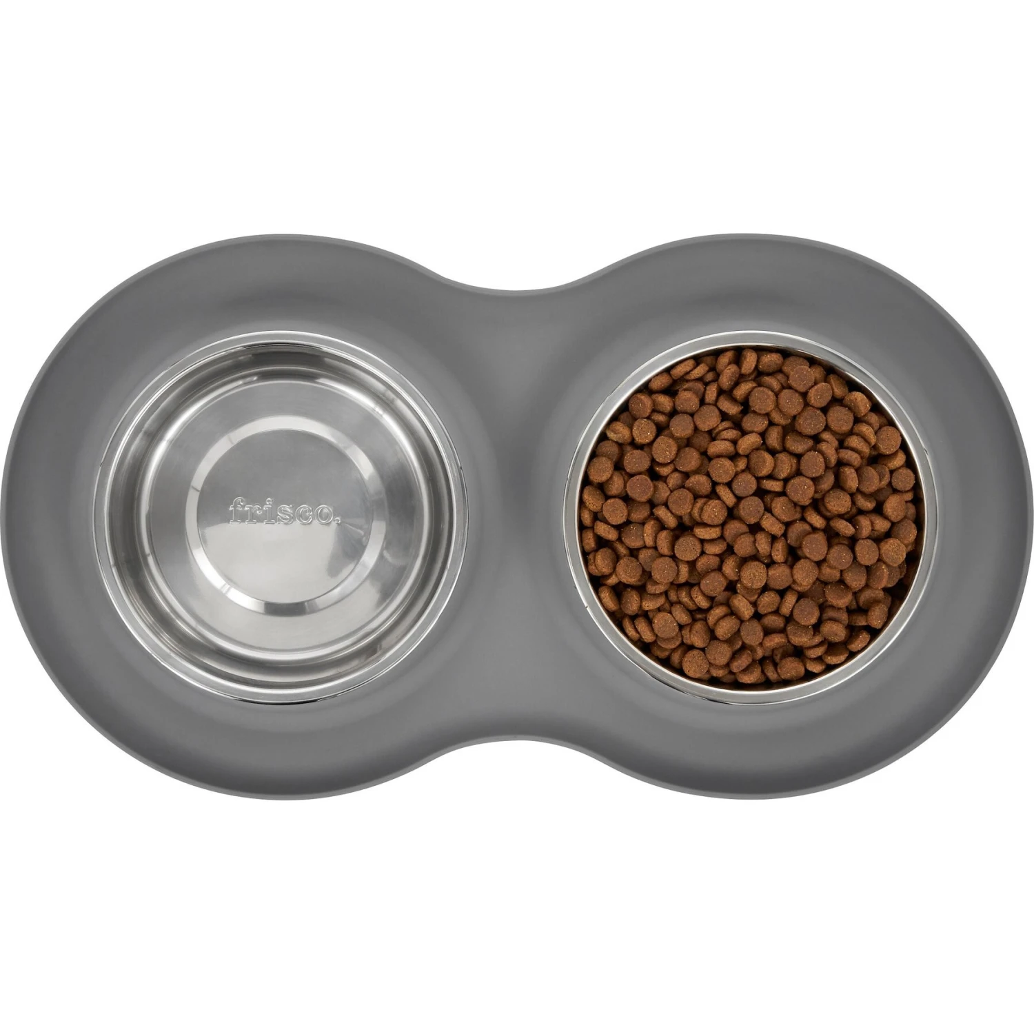 Frisco Double Stainless Steel Pet Bowl With Silicone Mat 7 Frisco Double Stainless Steel Pet Bowl With Silicone Mat - Image 5