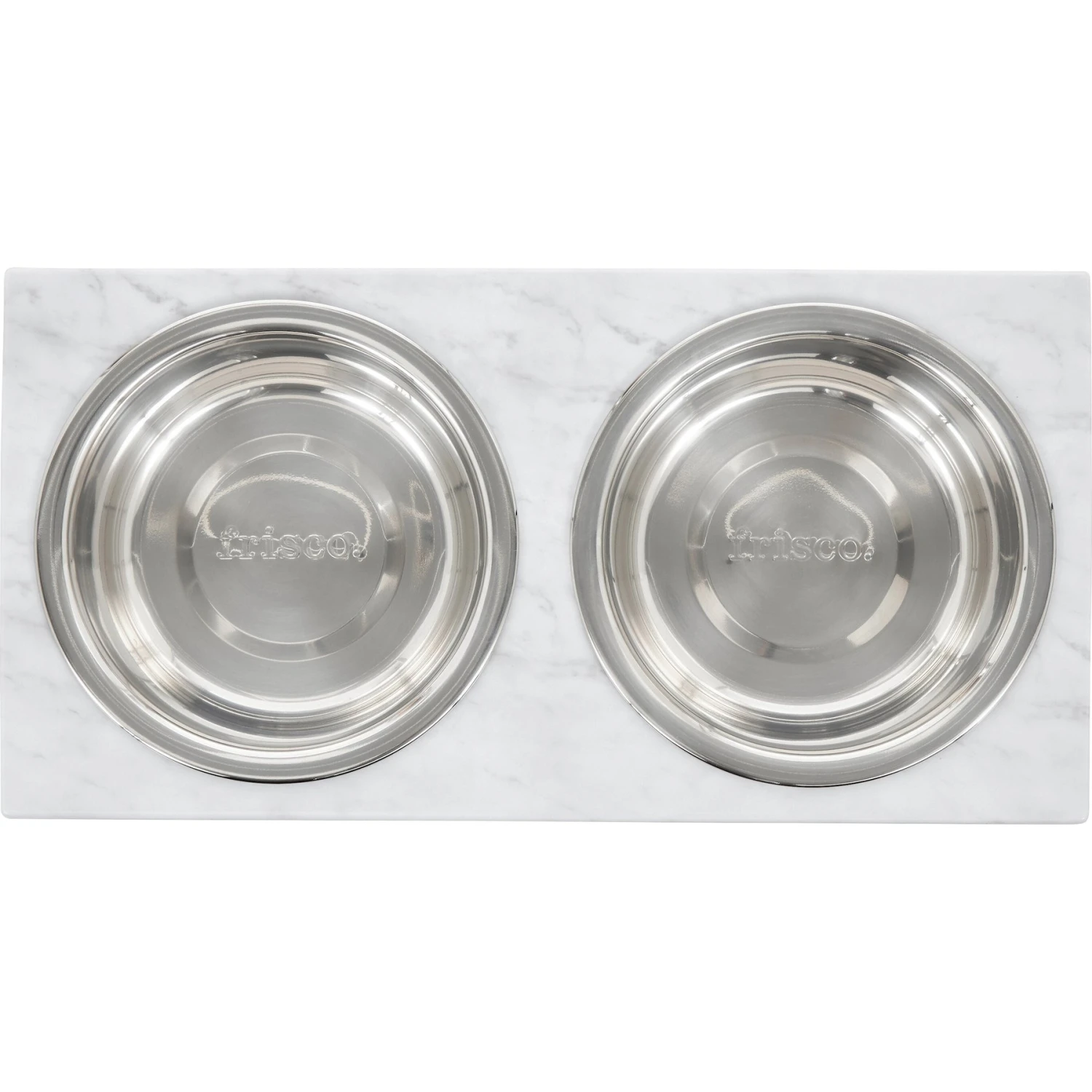 Frisco Marble Print Stainless Steel Double Elevated Dog Bowl 6 Frisco Marble Print Stainless Steel Double Elevated Dog Bowl - Image 4