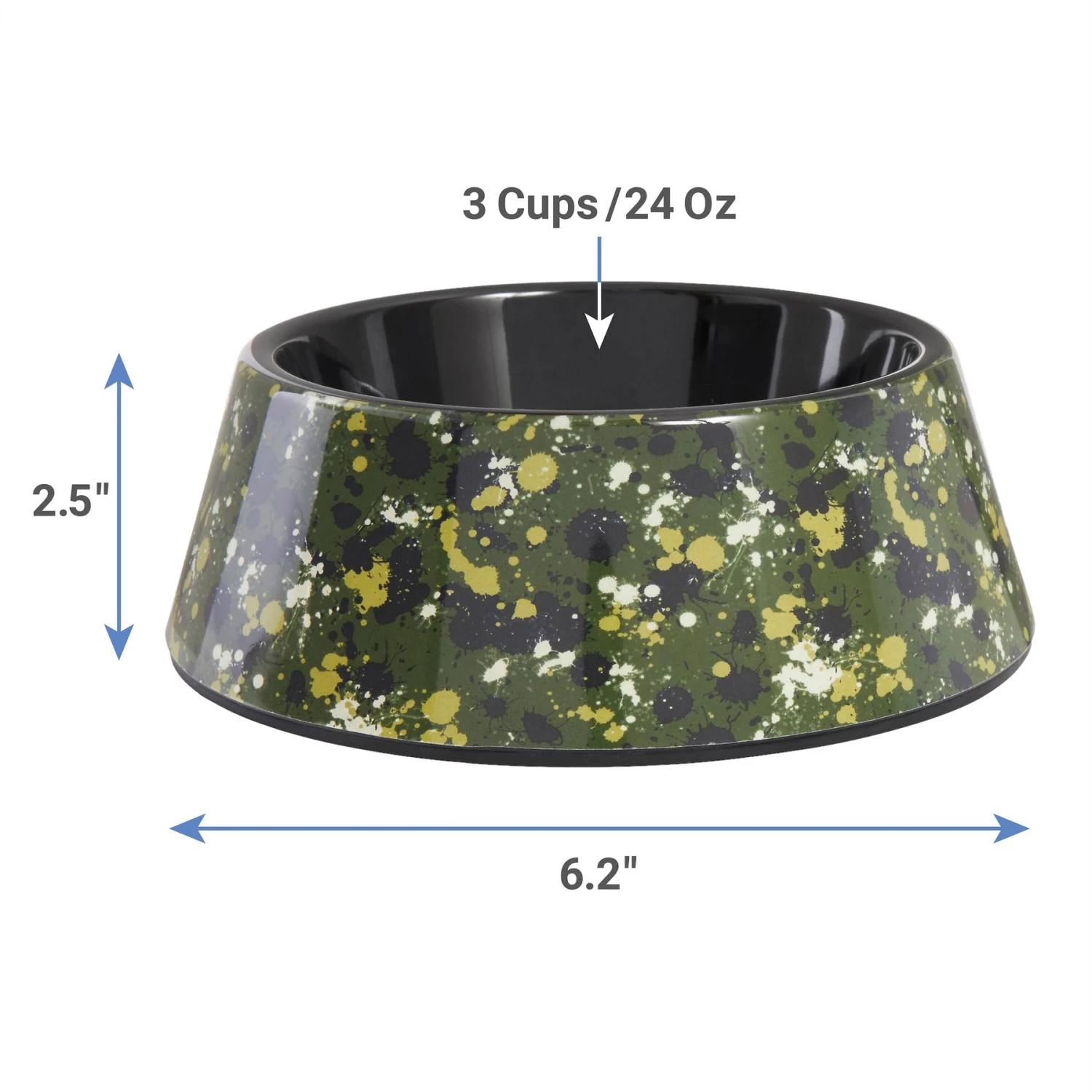 Frisco Camo Paint Splashed Melamine Bowl 4 Frisco Camo Paint Splashed Melamine Bowl - Image 2