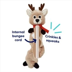 Frisco Holiday Reindeer Bungee Plush Squeaky Dog Toy -Frisco 228555 PT2. AC SS1800 V1694809545