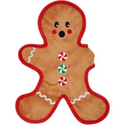 Frisco Holiday Gingerbread Man Flat Plush Squeaky Dog Toy -Frisco 233241 PT3. AC SS1800 V1600872370