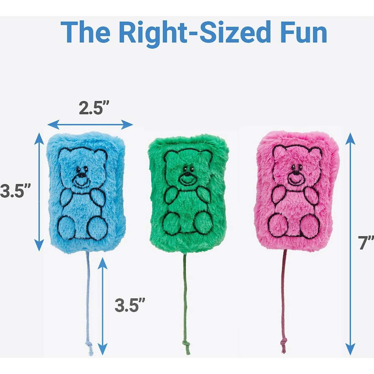 Frisco Zoomies & Chill Gummy Bear Plush Cat Toy With Catnip 4 Frisco Zoomies & Chill Gummy Bear Plush Cat Toy With Catnip - Image 2