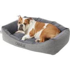 Frisco Rectangular Personalized Bolster Dog Bed W/Removable Cover, Dark Gray, X-Large 11 Frisco Rectangular Personalized Bolster Dog Bed W/Removable Cover, Dark Gray, X-Large -Frisco 252611 PT1. AC SS1800 V1604499411