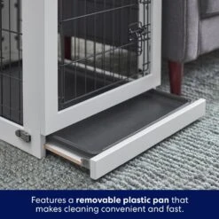 Frisco Double Door Furniture Style Dog Crate, White -Frisco 253029 PT4. AC SS1800 V1617644245