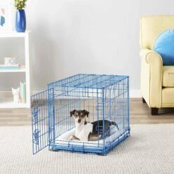 Frisco Fold & Carry Single Door Collapsible Wire Dog Crate & Frisco Quilted Plush Dog Crate Mat -Frisco 255501 PT2. AC SS1800 V1604097714