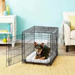 Frisco Heavy Duty Fold & Carry Double Door Collapsible Wire Dog Crate & Frisco Micro Terry Dog Crate Mat 9 Frisco Heavy Duty Fold & Carry Double Door Collapsible Wire Dog Crate & Frisco Micro Terry Dog Crate Mat -Frisco 255531 PT2. AC SS1800 V1604149293