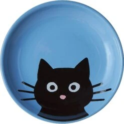 Frisco Cat Face Non-skid Ceramic Cat Dish, Blue