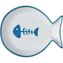 Frisco Fish Shaped Non-skid Ceramic Cat Dish -Frisco 256109 PT5. AC SS1800 V1617196903