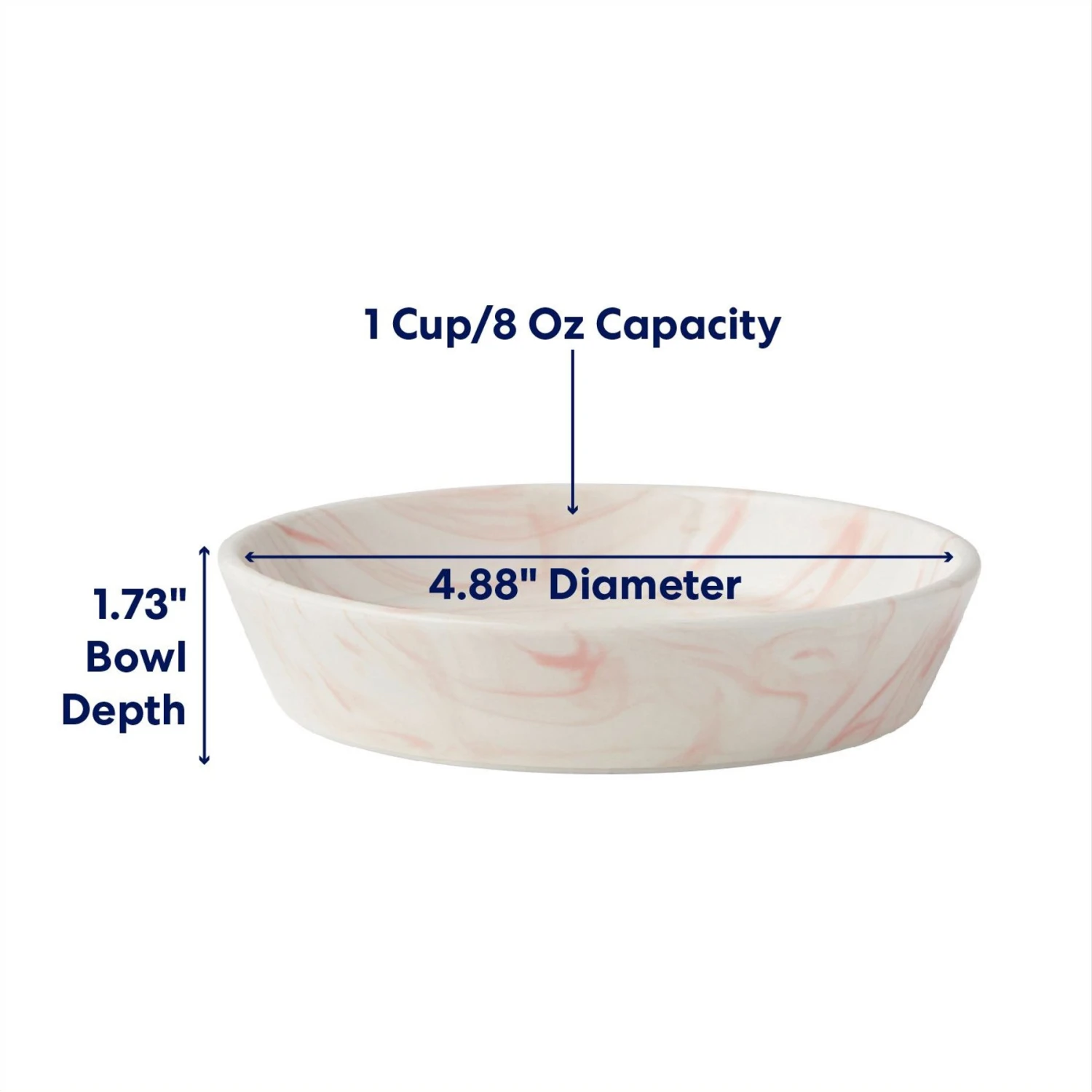 Frisco Marble Design Non-skid Ceramic Cat Bowl 4 Frisco Marble Design Non-skid Ceramic Cat Bowl - Image 2