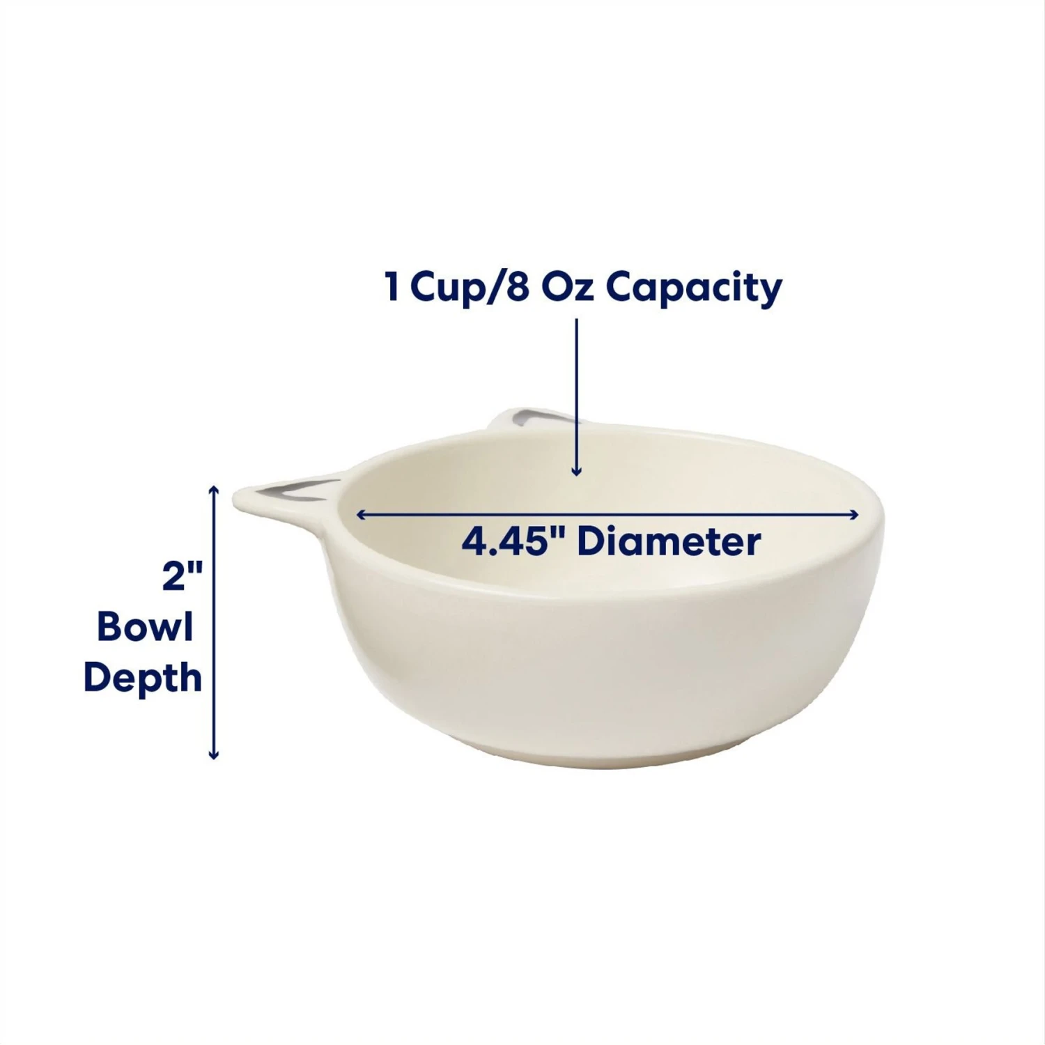 Frisco Cat Face Non-skid Ceramic Cat Bowl, White 4 Frisco Cat Face Non-skid Ceramic Cat Bowl, White - Image 2