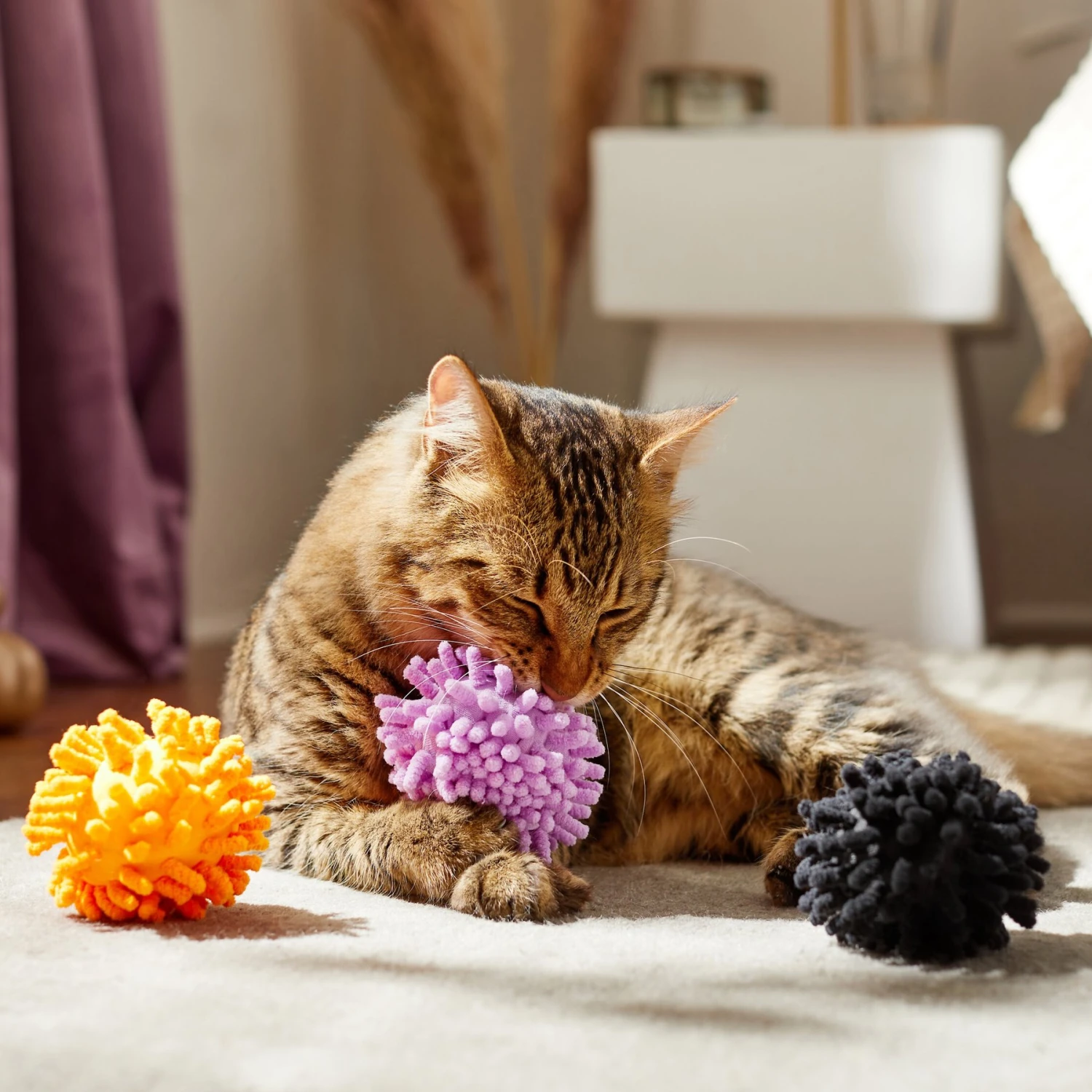 Frisco Halloween Moppy Ball Cat Toy With Catnip 5 Frisco Halloween Moppy Ball Cat Toy With Catnip - Image 3