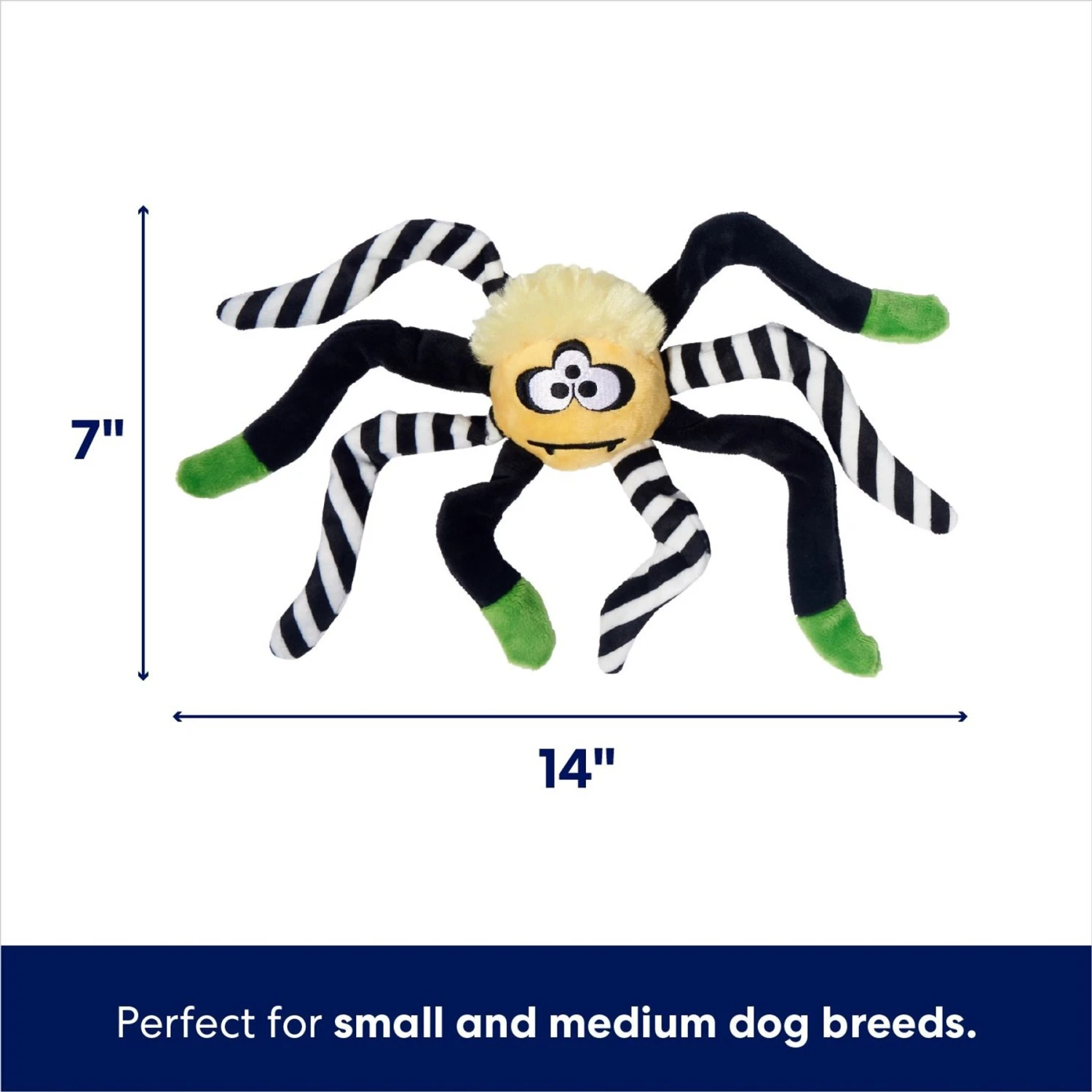 Frisco Halloween Spider Plush Squeaky Dog Toy 4 Frisco Halloween Spider Plush Squeaky Dog Toy - Image 2