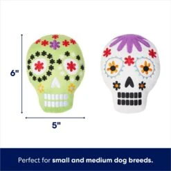 Frisco Halloween Day Of The Dead Sugar Skull Plush Squeaky Dog Toy, 2 Count 8 Frisco Halloween Day Of The Dead Sugar Skull Plush Squeaky Dog Toy, 2 Count -Frisco 270443 PT1. AC SS1800 V1689877622