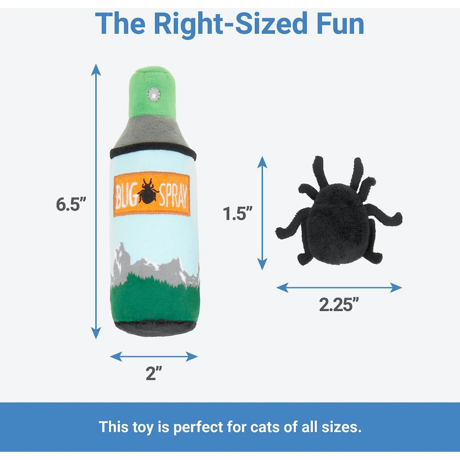 Frisco Camping Bug Spray Plush Cat Toy With Catnip, 3 Count 4 Frisco Camping Bug Spray Plush Cat Toy With Catnip, 3 Count - Image 2