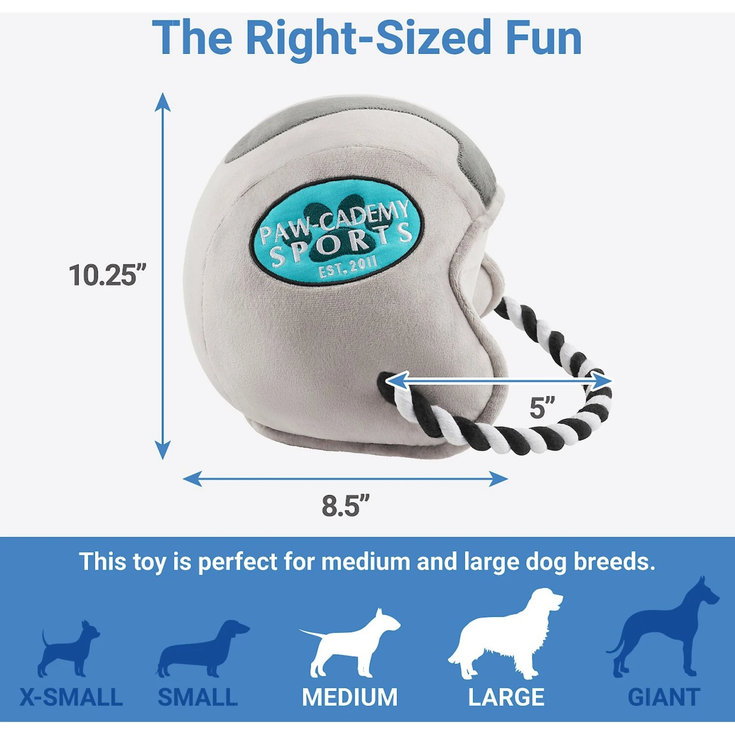 Frisco Football Helmet Plush With Rope Squeaky Dog Toy 4 Frisco Football Helmet Plush With Rope Squeaky Dog Toy - Image 2