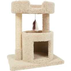 Frisco 27-in Real Carpet Cat Tree With Condo And Oval Perch -Frisco 282747 PT4. AC SS1800 V1621948719