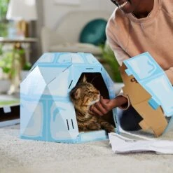 Frisco Igloo Cardboard Cat House -Frisco 287293 PT3. AC SS1800 V1692035199