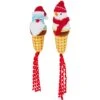 Frisco Holiday Santa & Snowman Ice Cream Cones Plush Cat Toy With Catnip, 2 Count -Frisco 287373 MAIN. AC SS1800 V1632775688