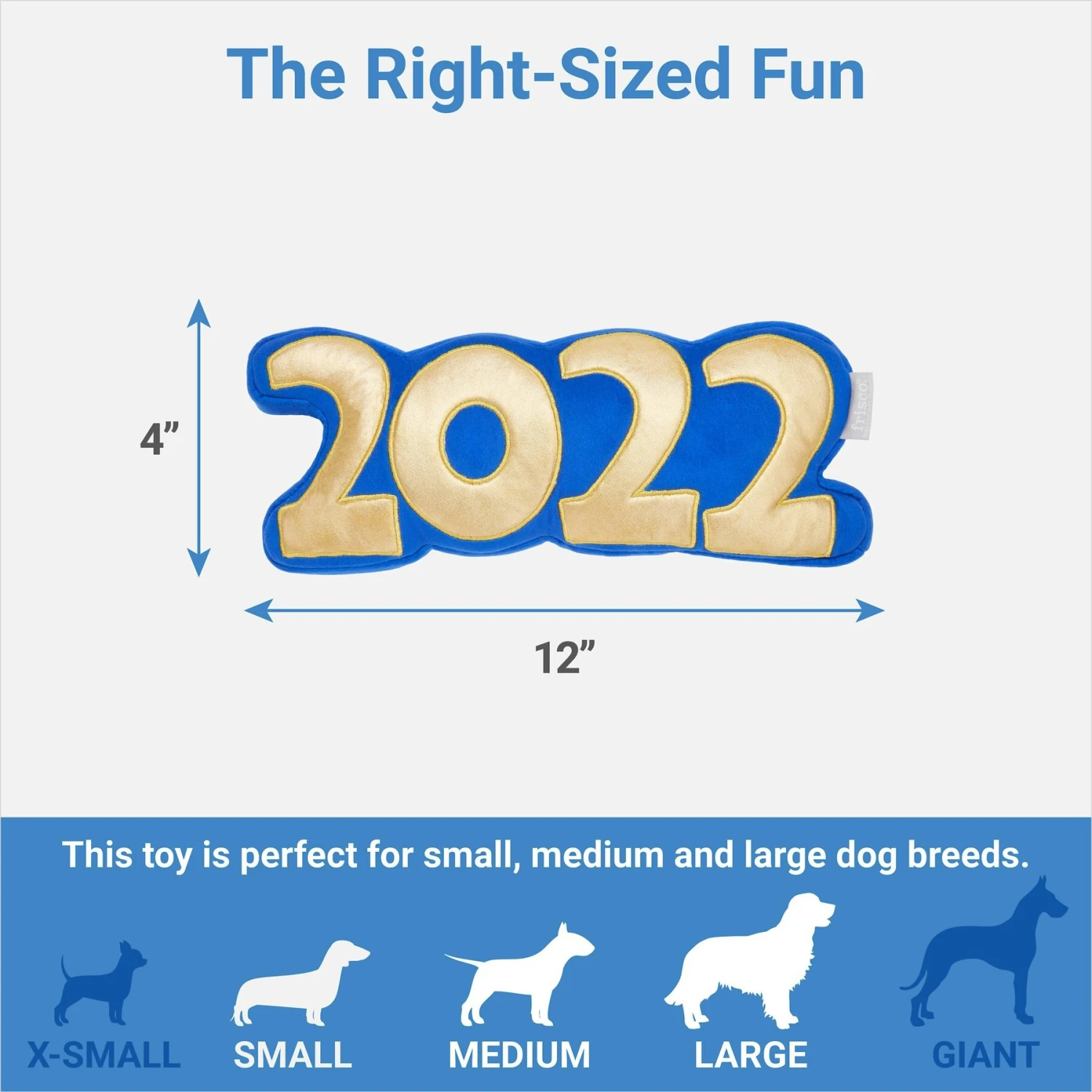 Frisco New Year's Eve 2022 Plush Squeaky Dog Toy 4 Frisco New Year's Eve 2022 Plush Squeaky Dog Toy - Image 2