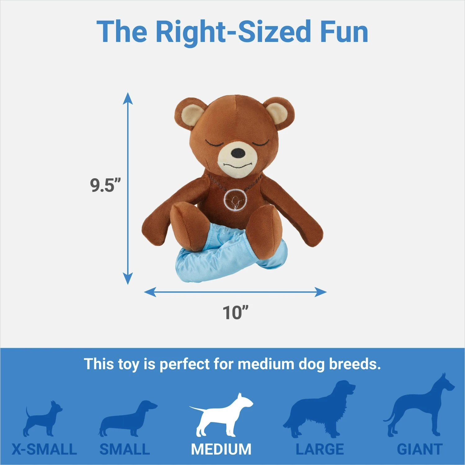 Frisco Yoga Bear Plush Squeaky Dog Toy 4 Frisco Yoga Bear Plush Squeaky Dog Toy - Image 2