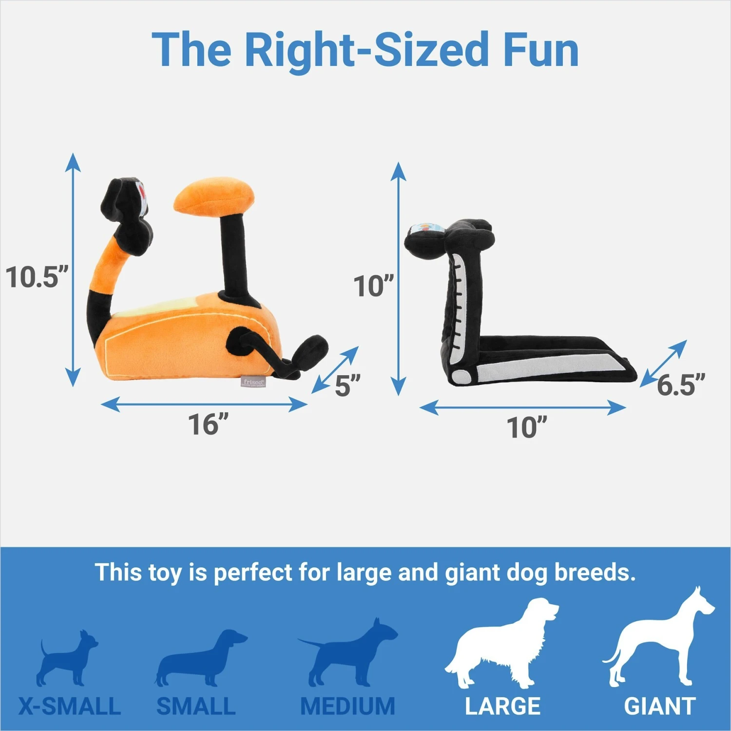 Frisco Treadmill & Bike Plush Squeaky Dog Toy, 2 Count 4 Frisco Treadmill & Bike Plush Squeaky Dog Toy, 2 Count - Image 2