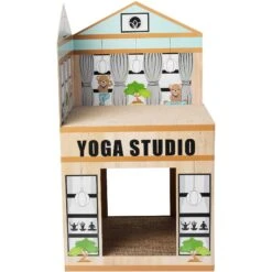 Frisco Yoga Studio Cardboard Cat House, 2-Story -Frisco 288965 PT2. AC SS1800 V1638291621