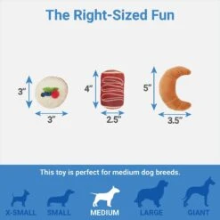 Frisco Brunch Pastry Plate Plush Squeaky Dog Toy -Frisco 297262 PT2. AC SS1800 V1643916710