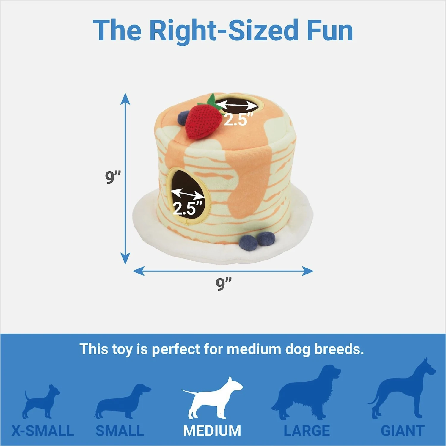 Frisco Brunch Pancake Hide & Seek Puzzle Plush Squeaky Dog Toy 4 Frisco Brunch Pancake Hide & Seek Puzzle Plush Squeaky Dog Toy - Image 2