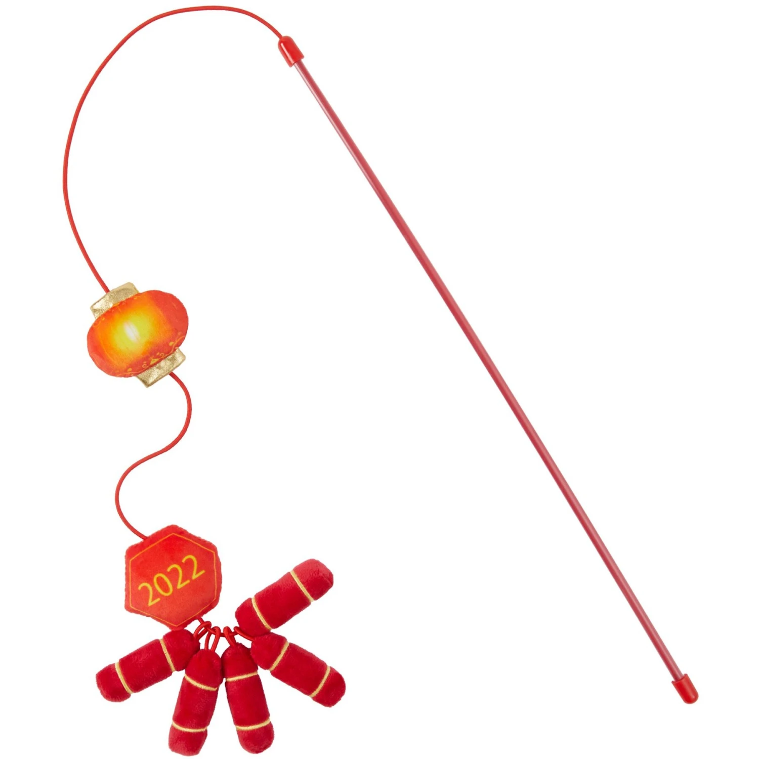 Frisco Lunar New Year Firecracker & Lantern Teaser Cat Toy With Catnip 3 Frisco Lunar New Year Firecracker & Lantern Teaser Cat Toy With Catnip