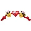 Frisco Valentine Bee Mine Plush With Rope Squeaky Dog Toy -Frisco 298937 MAIN. AC SS1800 V1637693744