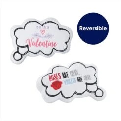 Frisco Valentine Be My Valentine Thought Bubble Reversible Plush Squeaky Dog Toy -Frisco 298947 PT2. AC SS1800 V1703016786