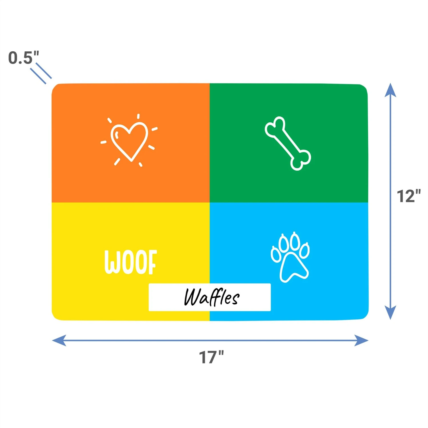 Frisco Woof Personalized Dog & Cat Placemat 6 Frisco Woof Personalized Dog & Cat Placemat - Image 4