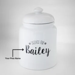Frisco Ceramic "Treats For" Personalized Treat Jar, 13 Cup, 104oz -Frisco 301185 PT5. AC SS1800 V1630738303