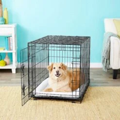 Frisco Fold & Carry Single Door Collapsible Wire Dog Crate & Frisco Premium Extra Large Printed Dog Training & Potty Pads -Frisco 303438 PT4. AC SS1800 V1623088347