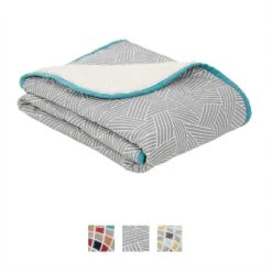 Frisco Sherpa Dog & Cat Blanket & Frisco Sherpa Hexagon Bolster Cat & Dog Bed -Frisco 303598 PT2. AC SS1800 V1623048456