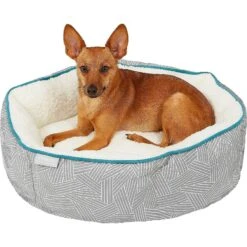 Frisco Sherpa Dog & Cat Blanket & Frisco Sherpa Hexagon Bolster Cat & Dog Bed -Frisco 303598 PT4. AC SS1800 V1623089541