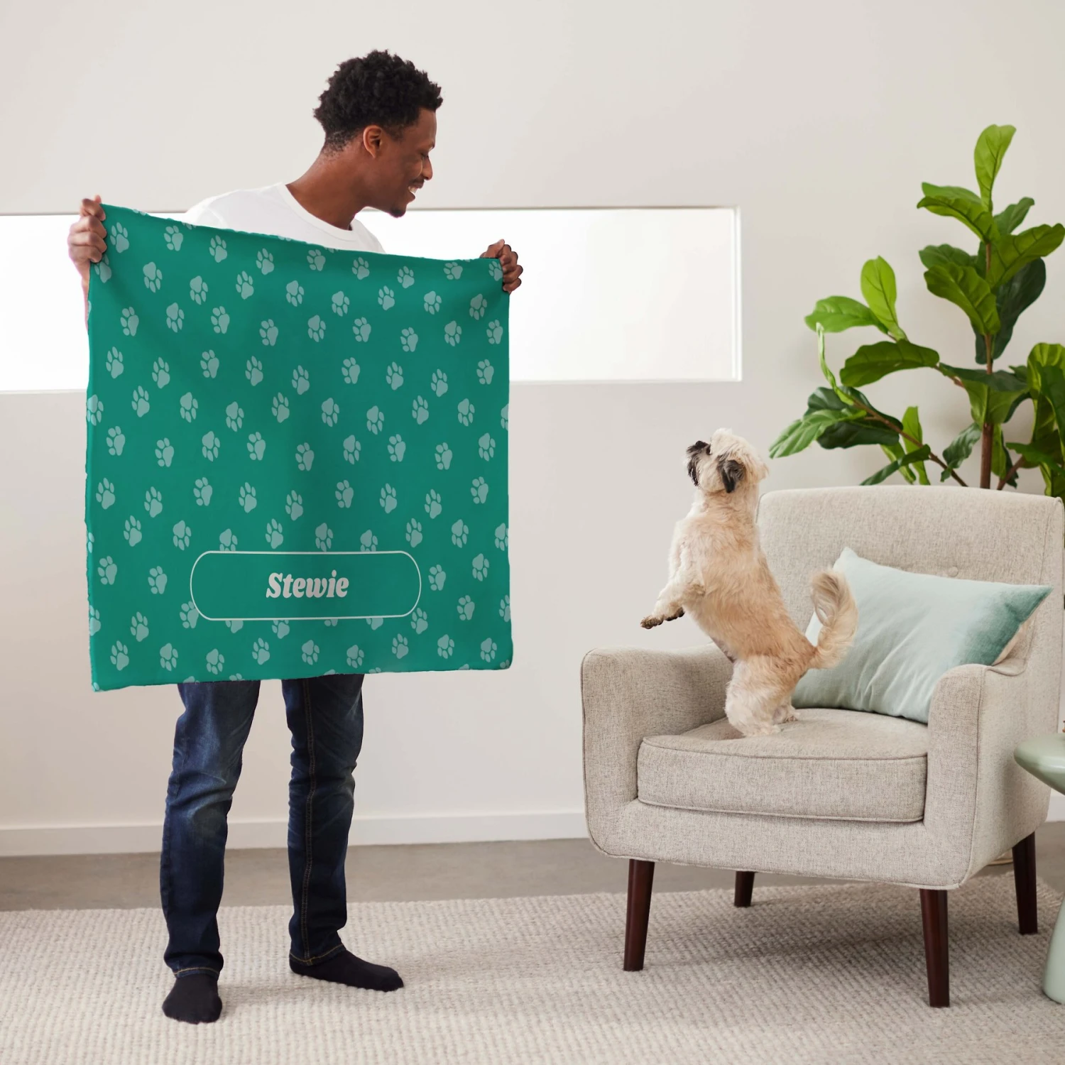 Frisco Personalized Paws Sherpa Cat & Dog Blanket, 30" X 40" 8 Frisco Personalized Paws Sherpa Cat & Dog Blanket, 30" X 40" - Image 6